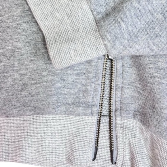 Eileen Fisher Gray Organic Cotton Knit 2 Way Zip Bomber Jacket X - Picture 5 of 13